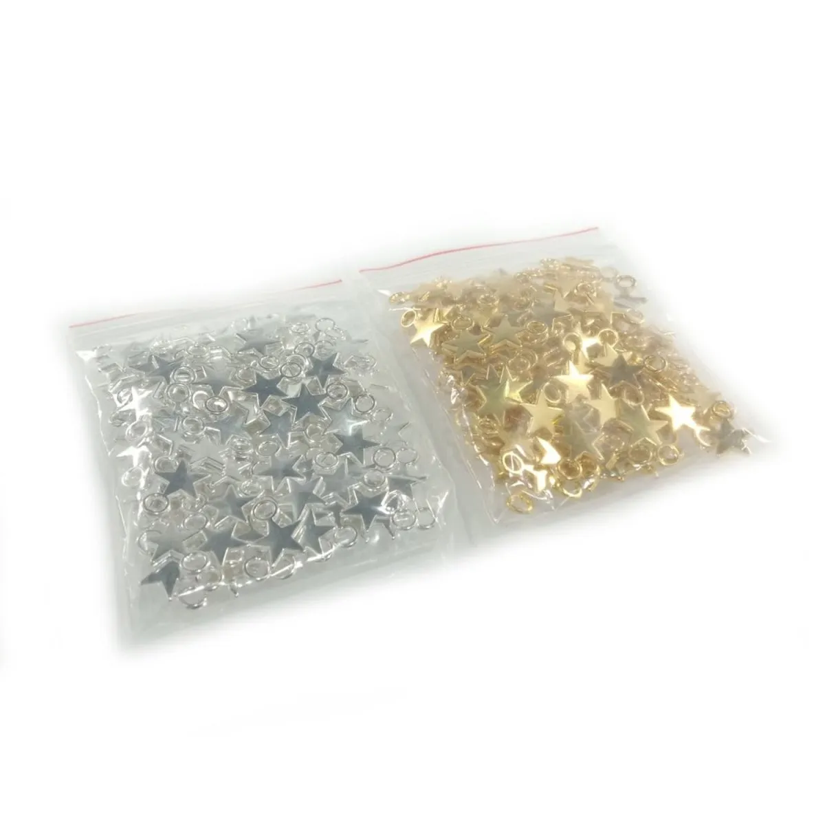 120pcs Stars Silver Gold Colour Tiny For Necklaces Bracelets Pendants Charms DIY