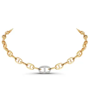 14KWY Diamond Link Necklace