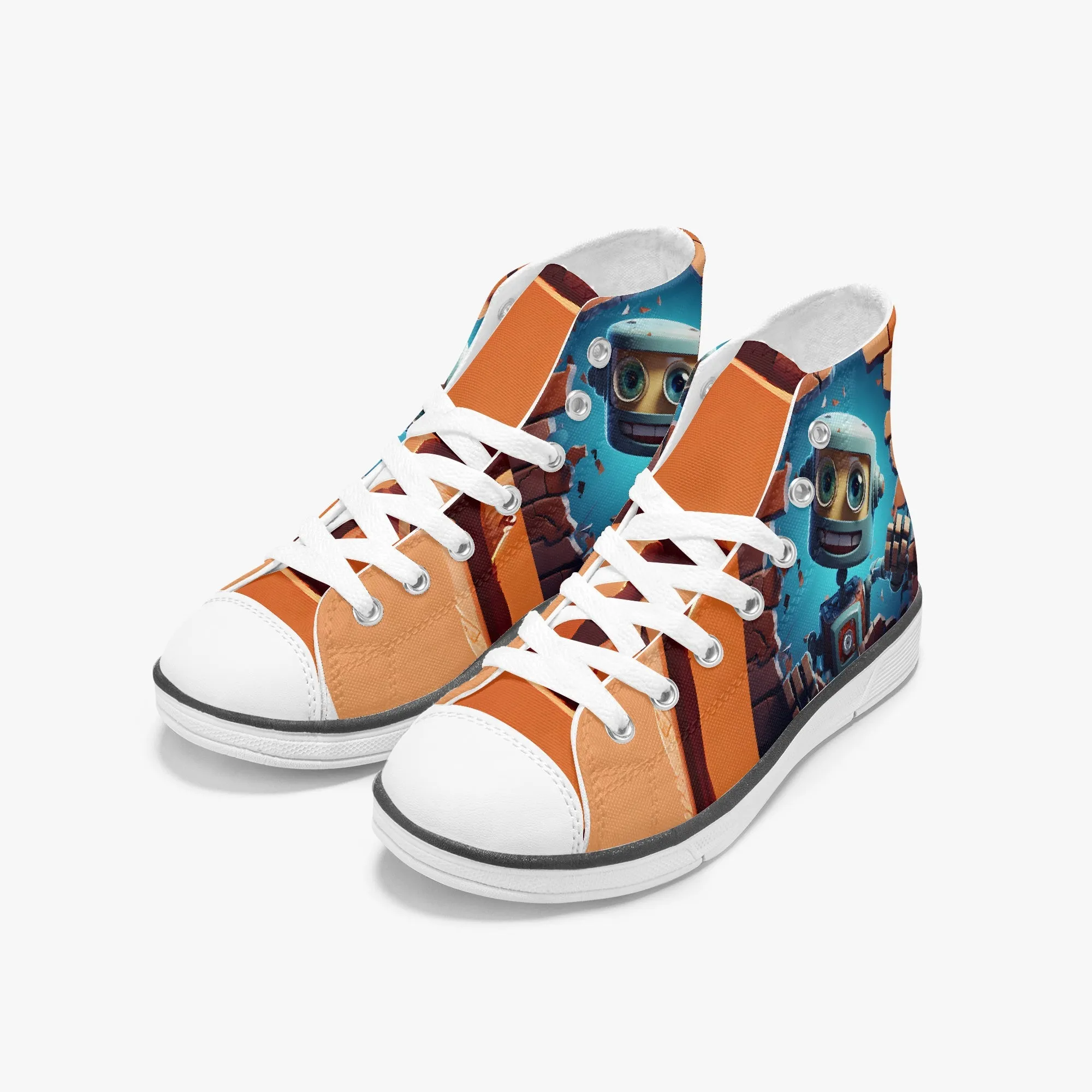 371. Light Kid's High-Top Canvas Shoes