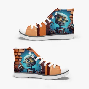 371. Light Kid's High-Top Canvas Shoes