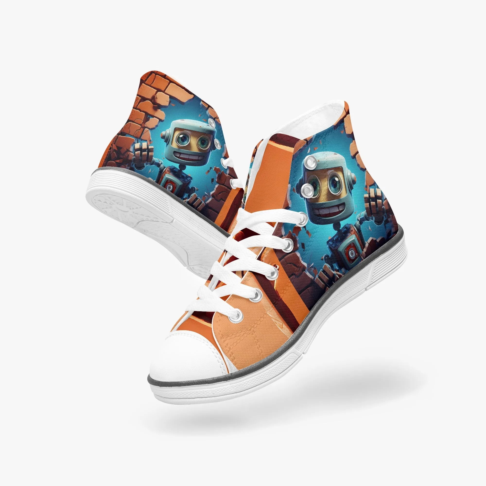 371. Light Kid's High-Top Canvas Shoes