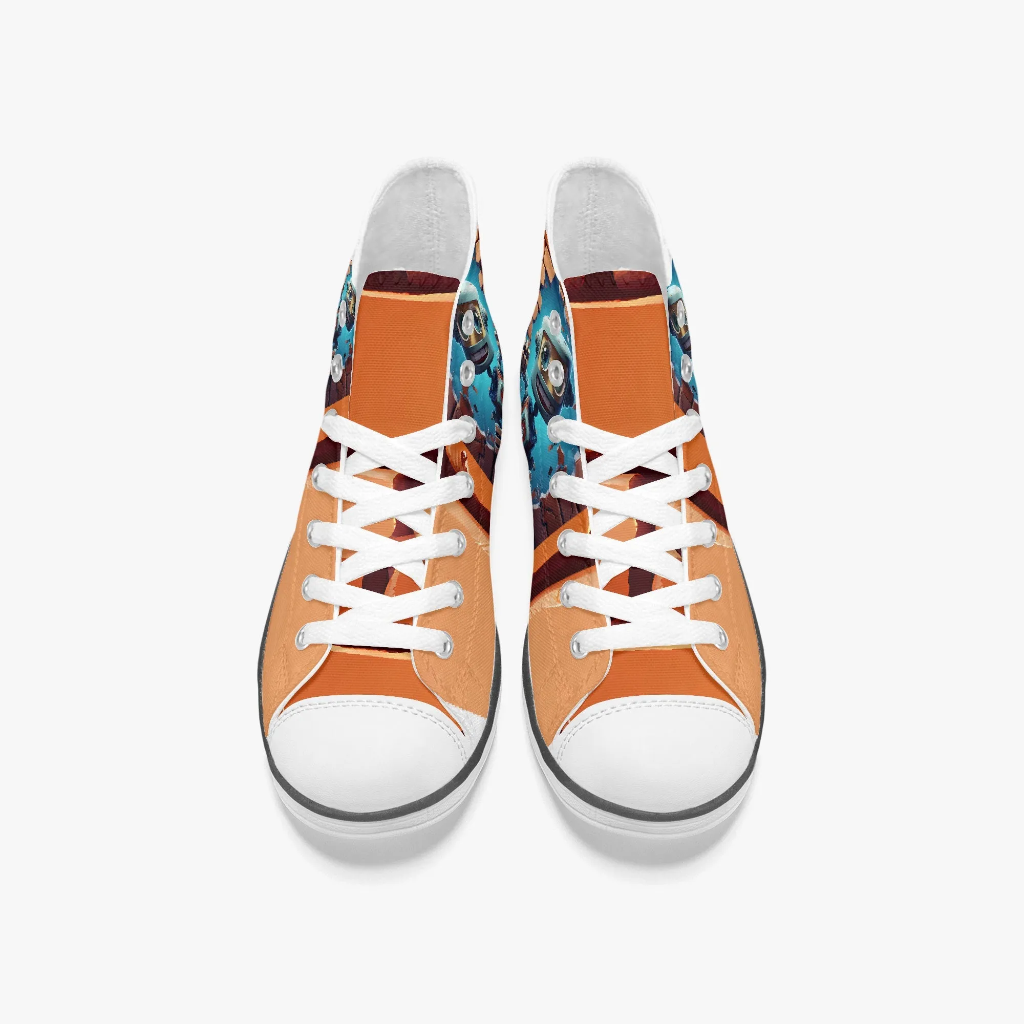 371. Light Kid's High-Top Canvas Shoes