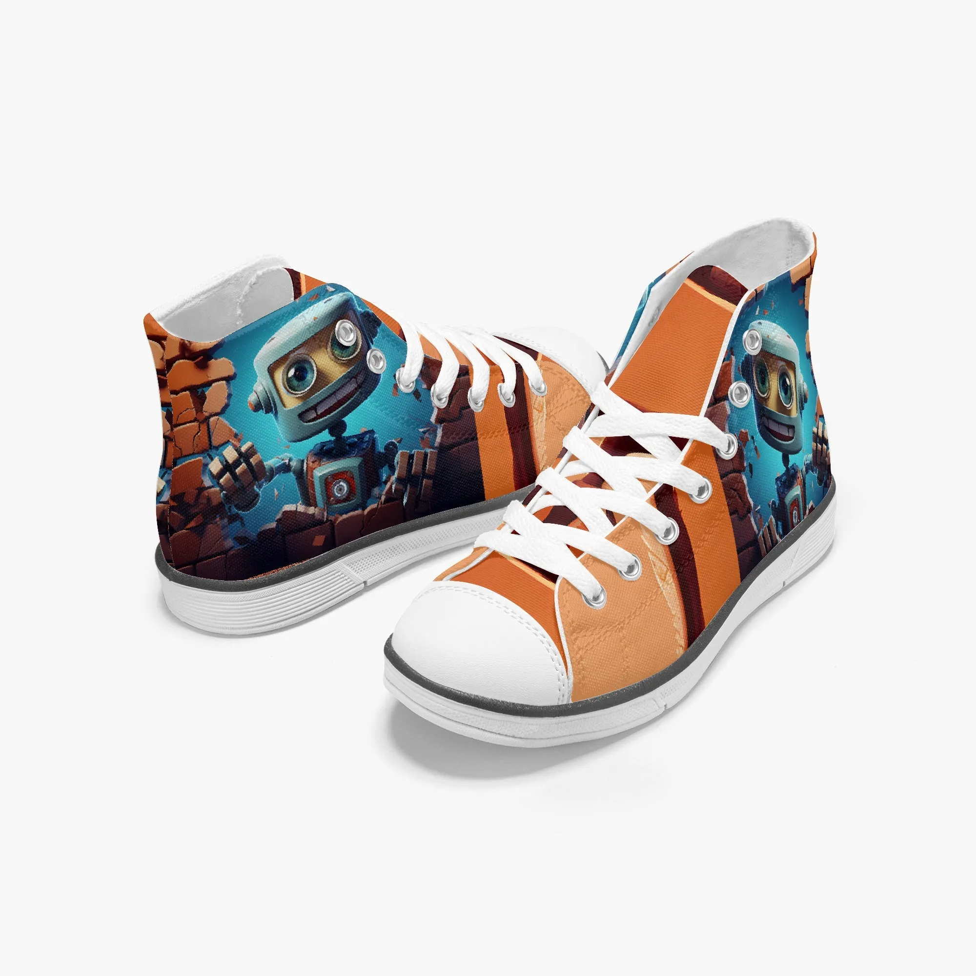 371. Light Kid's High-Top Canvas Shoes