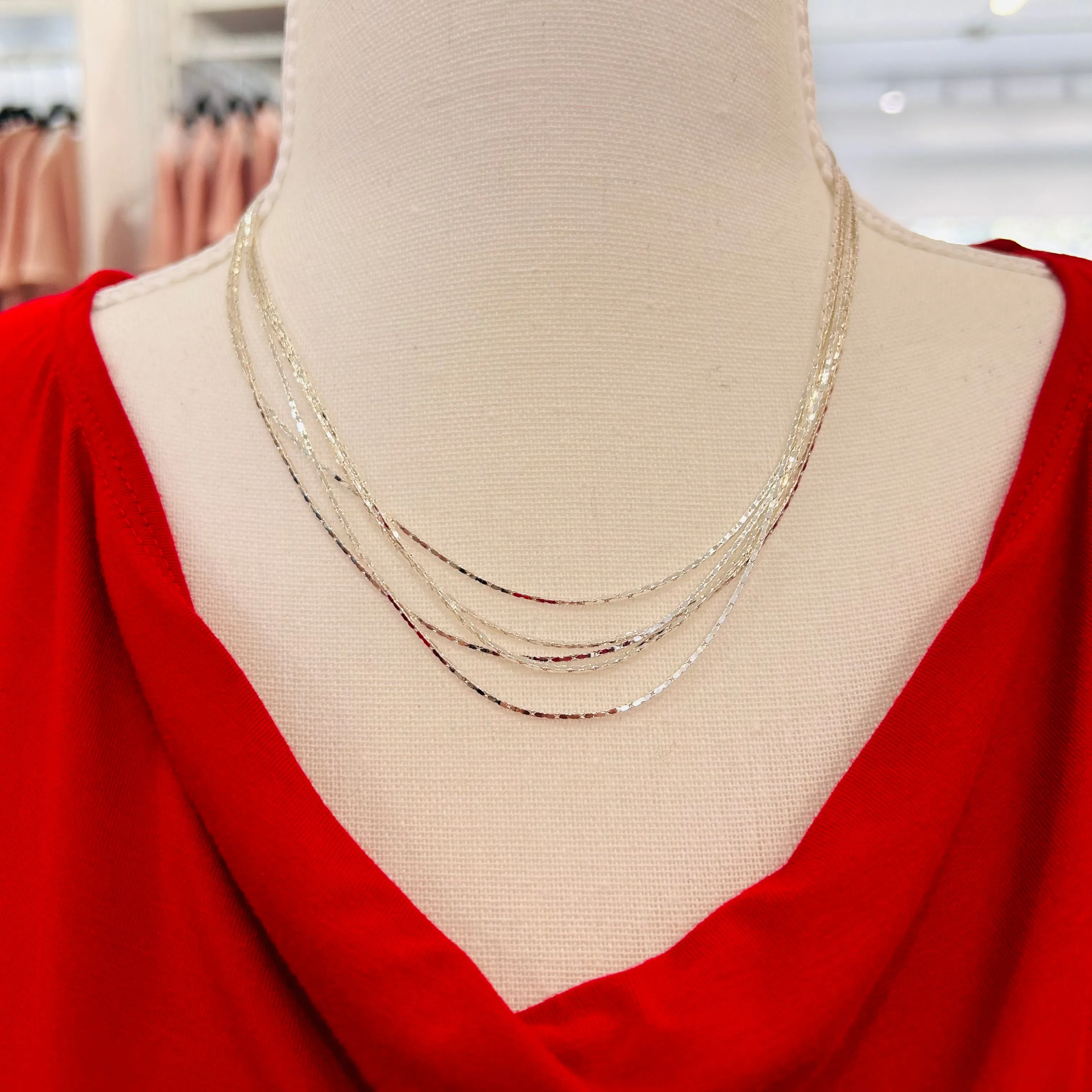 5 Strand Gold and Silver Necklaces