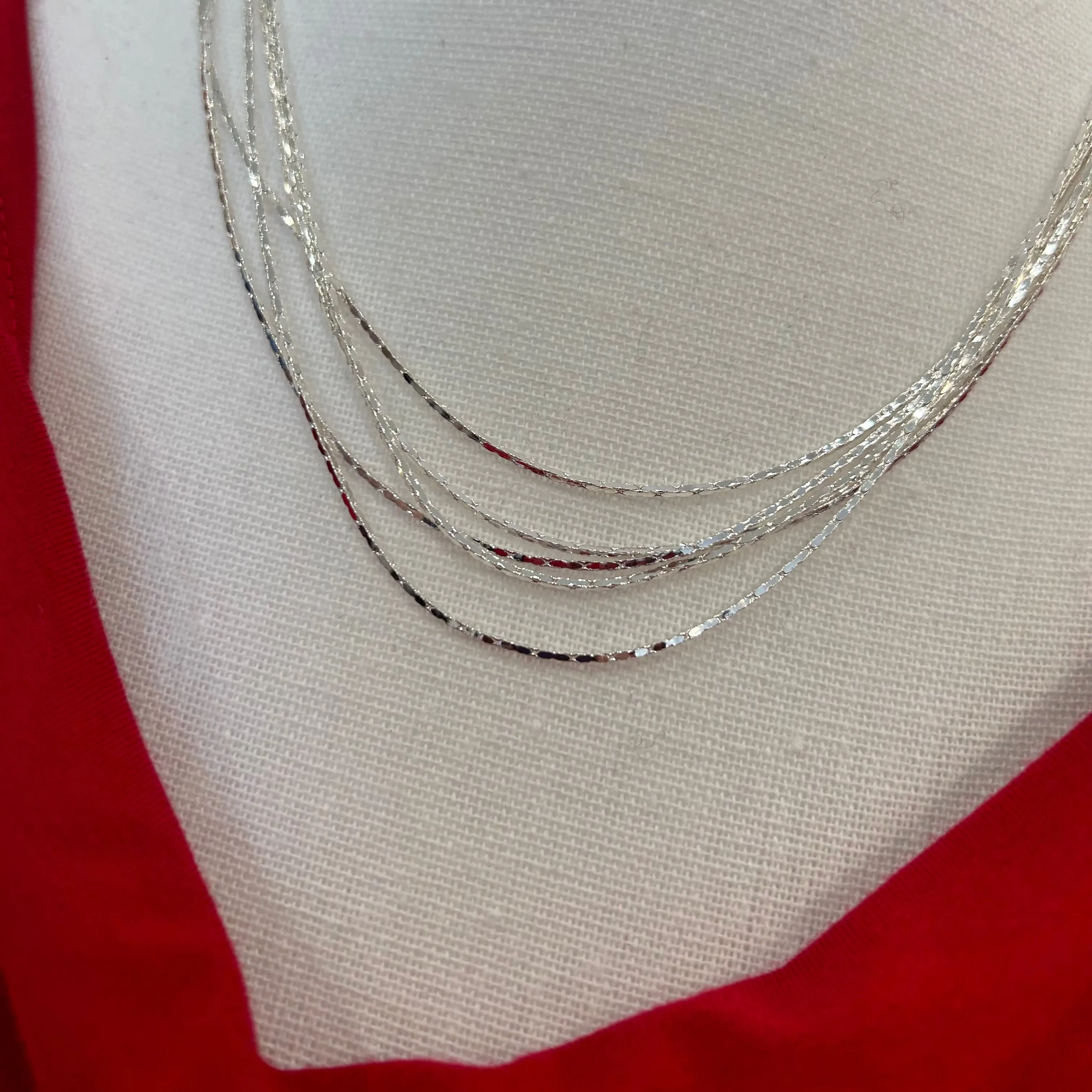 5 Strand Gold and Silver Necklaces