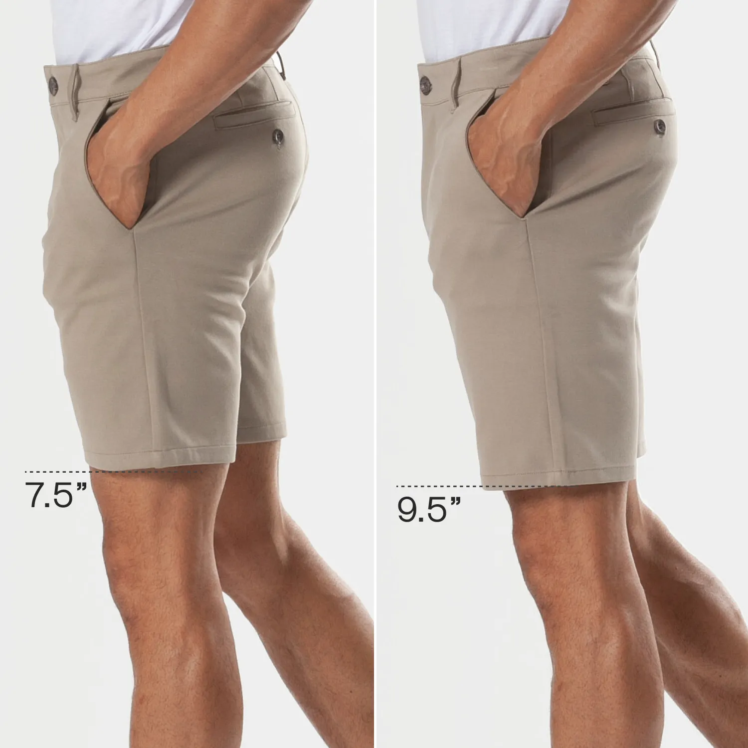 7" Navy Comfort Knit Chino Shorts