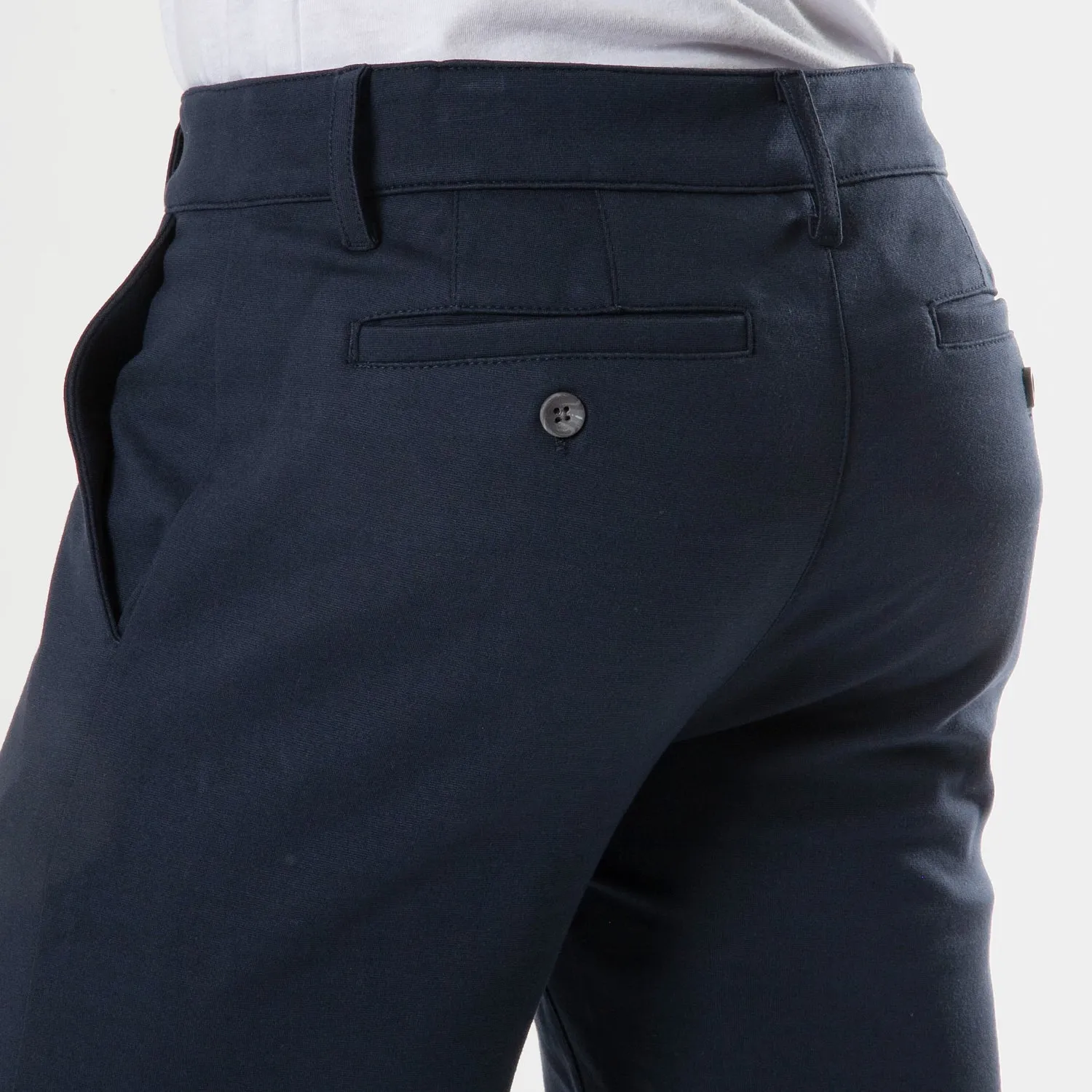 7" Navy Comfort Knit Chino Shorts