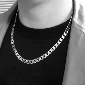 925 Sterling Silver Chain Necklace – Unisex Classic 6MM