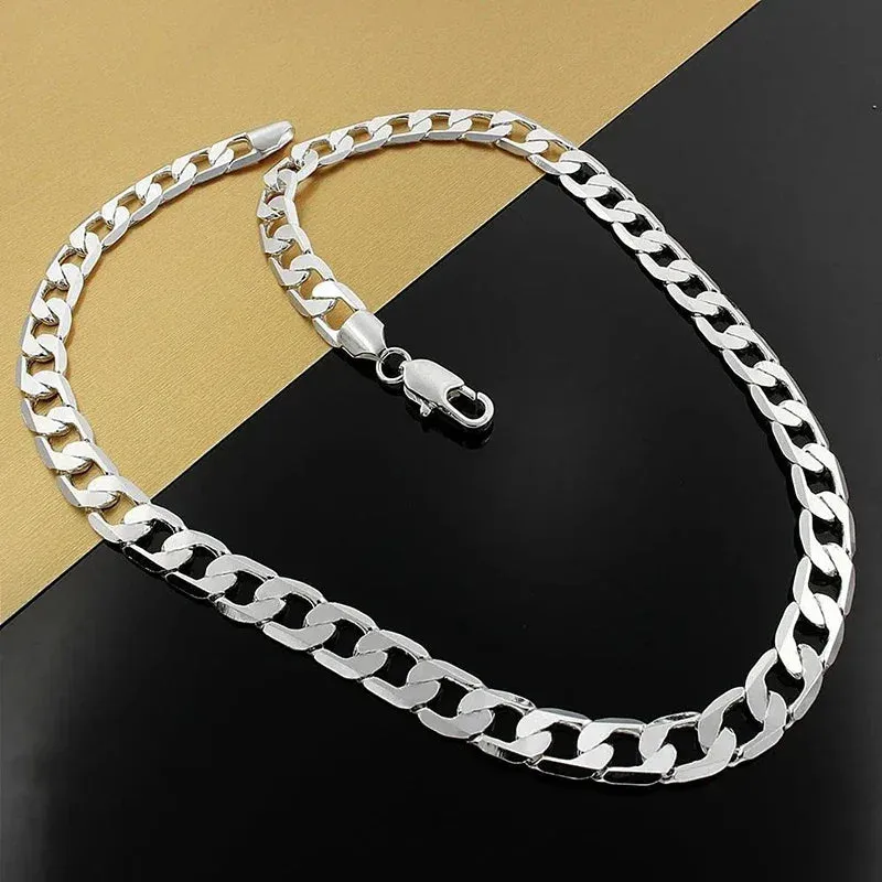 925 Sterling Silver Chain Necklace – Unisex Classic 6MM