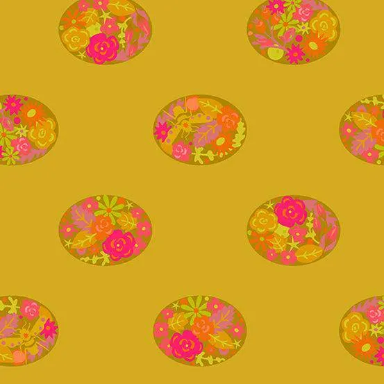 Alison Glass - Ellipse - Floral Dot - Goldenrod