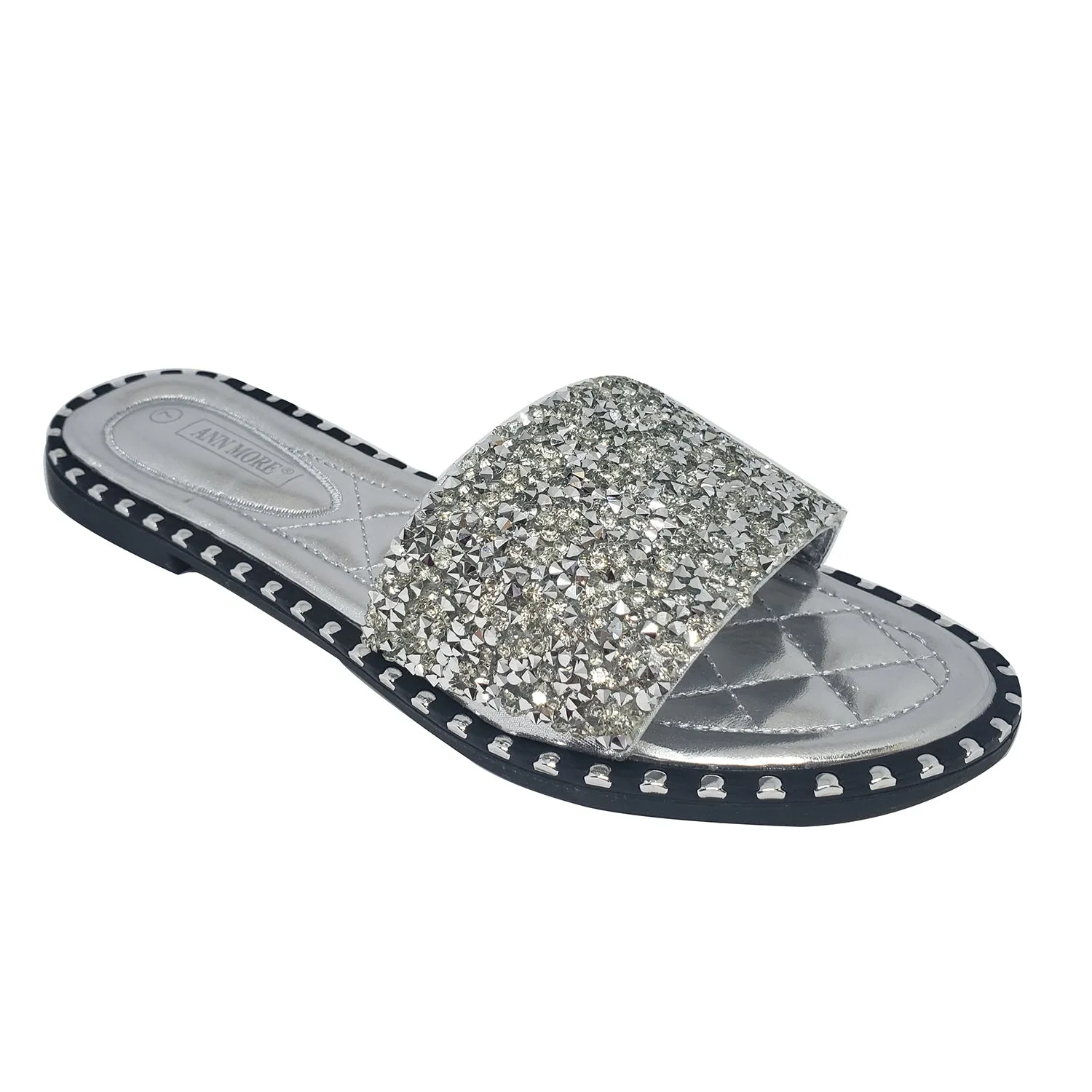Ann More Beirut Diamond Strap Flip Flop Sandals