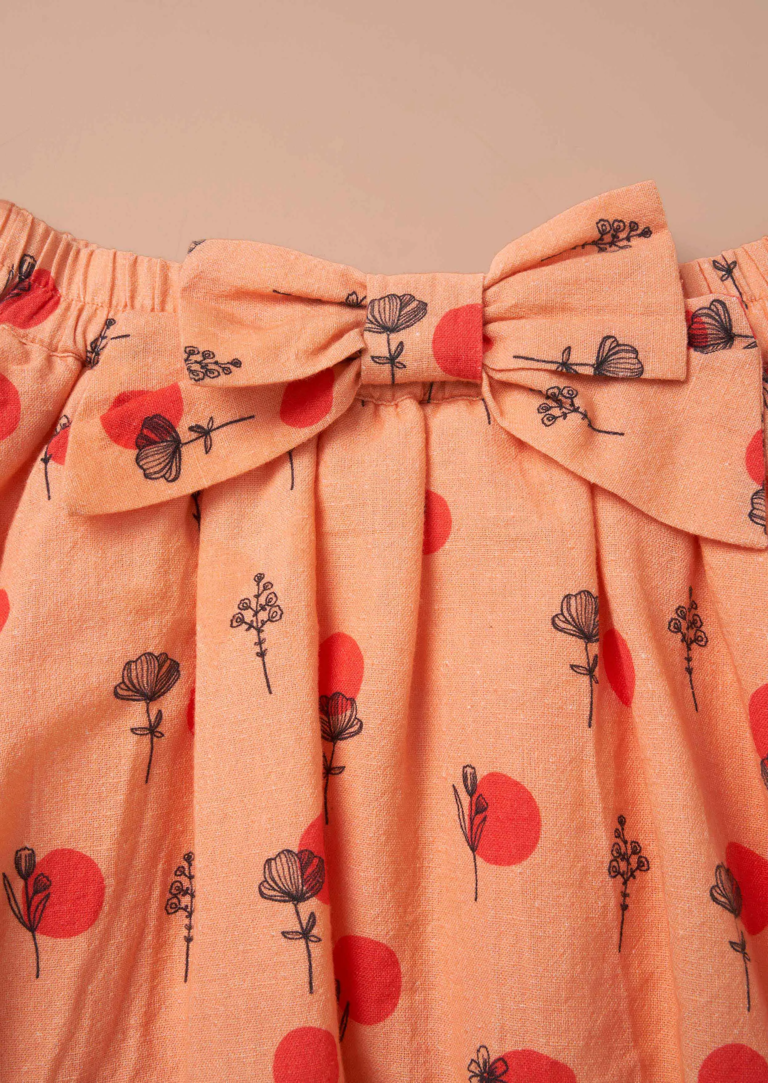 Annie Coral Bubble Hem Skirt