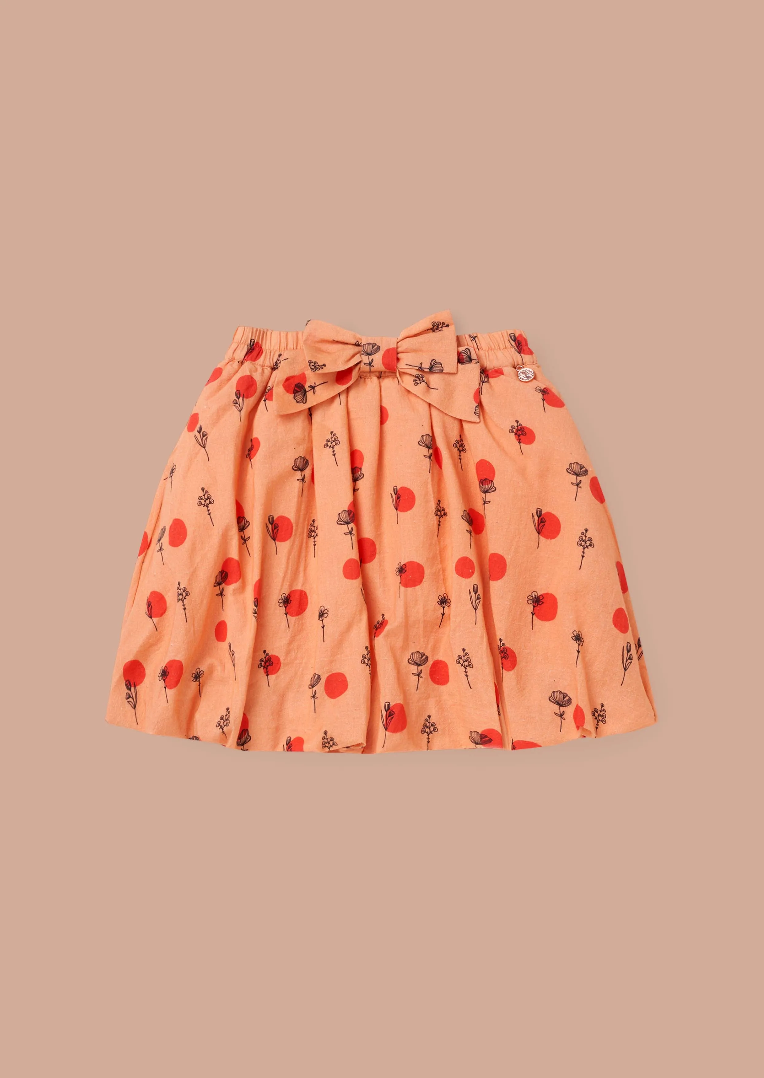 Annie Coral Bubble Hem Skirt