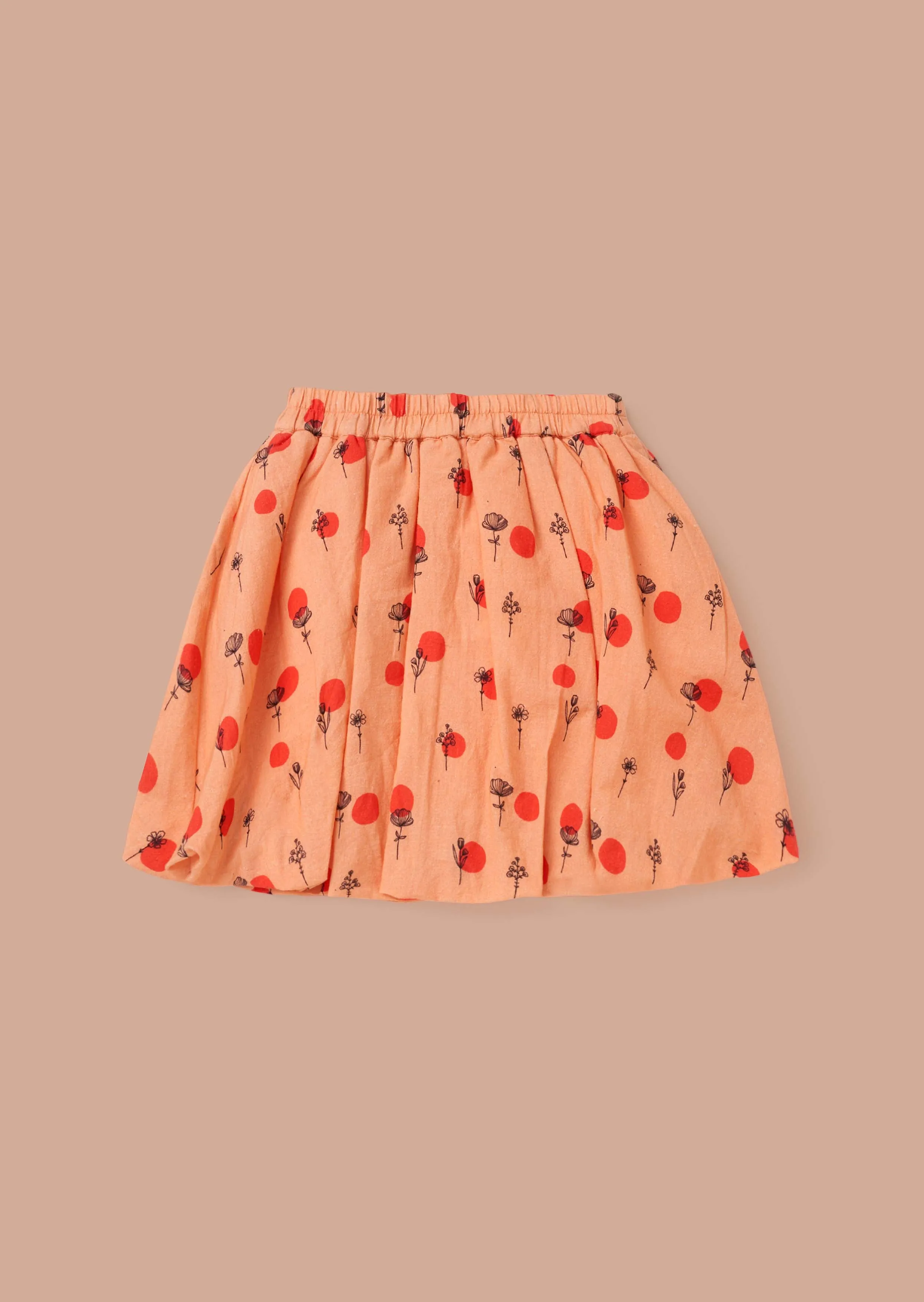 Annie Coral Bubble Hem Skirt