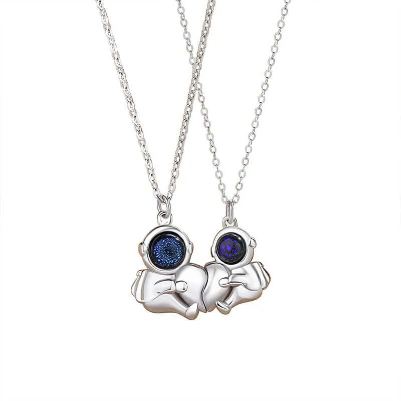 Astronaut Magnetic Matching Necklaces
