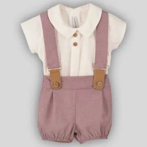 Baby Boys Shirt, Shorts and Braces - Calamaro 17967