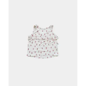 Baby Sprouts Summer Treats Girl's Ruffle Tank