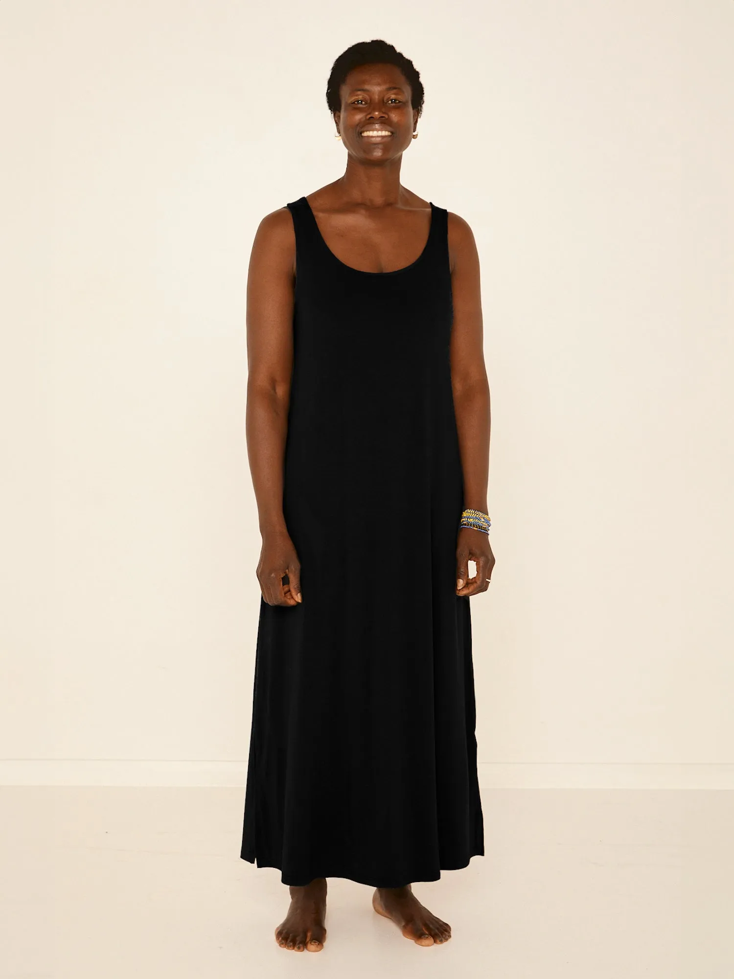 Bamboo Maxi Dress - Black