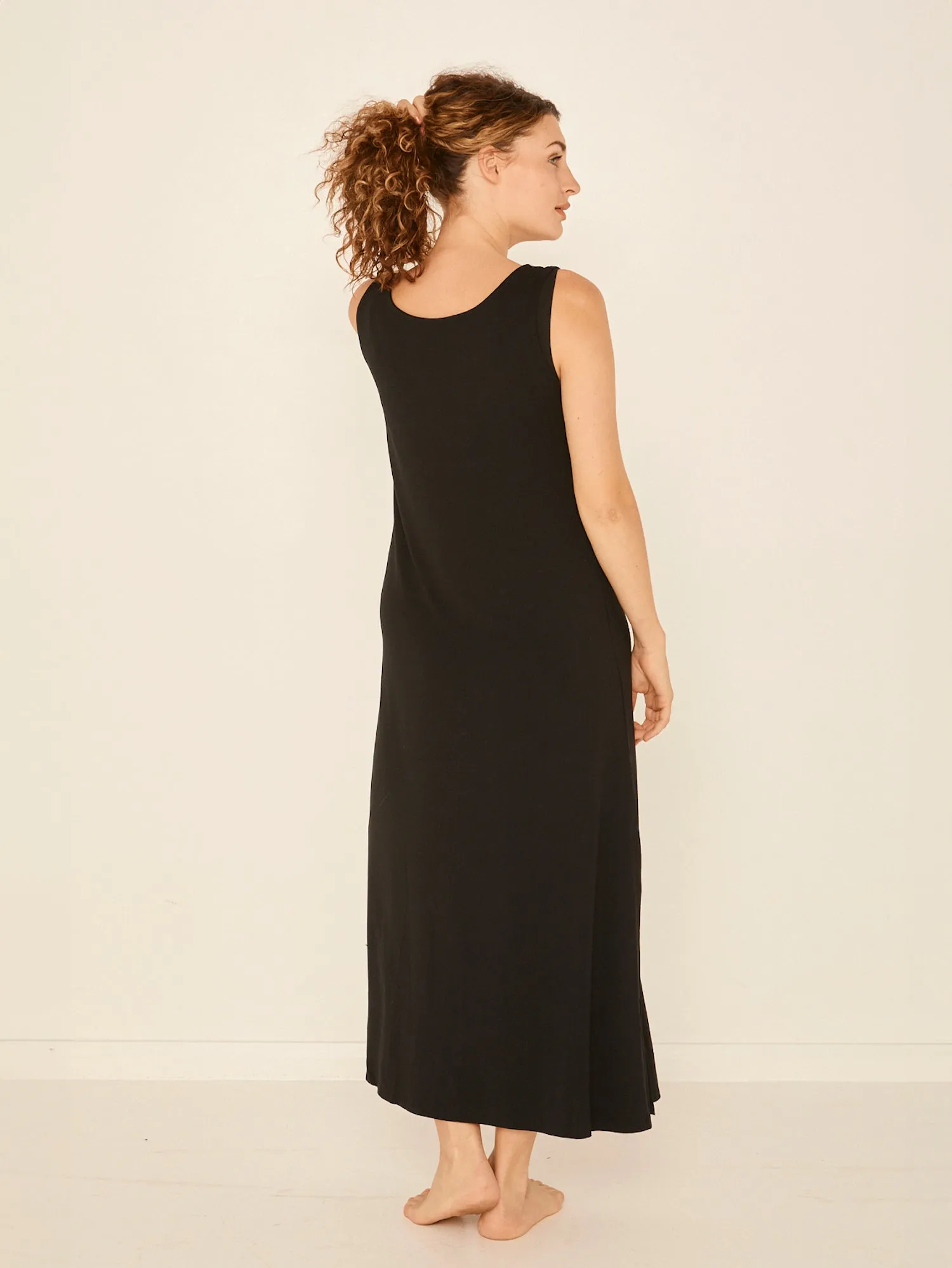 Bamboo Maxi Dress - Black