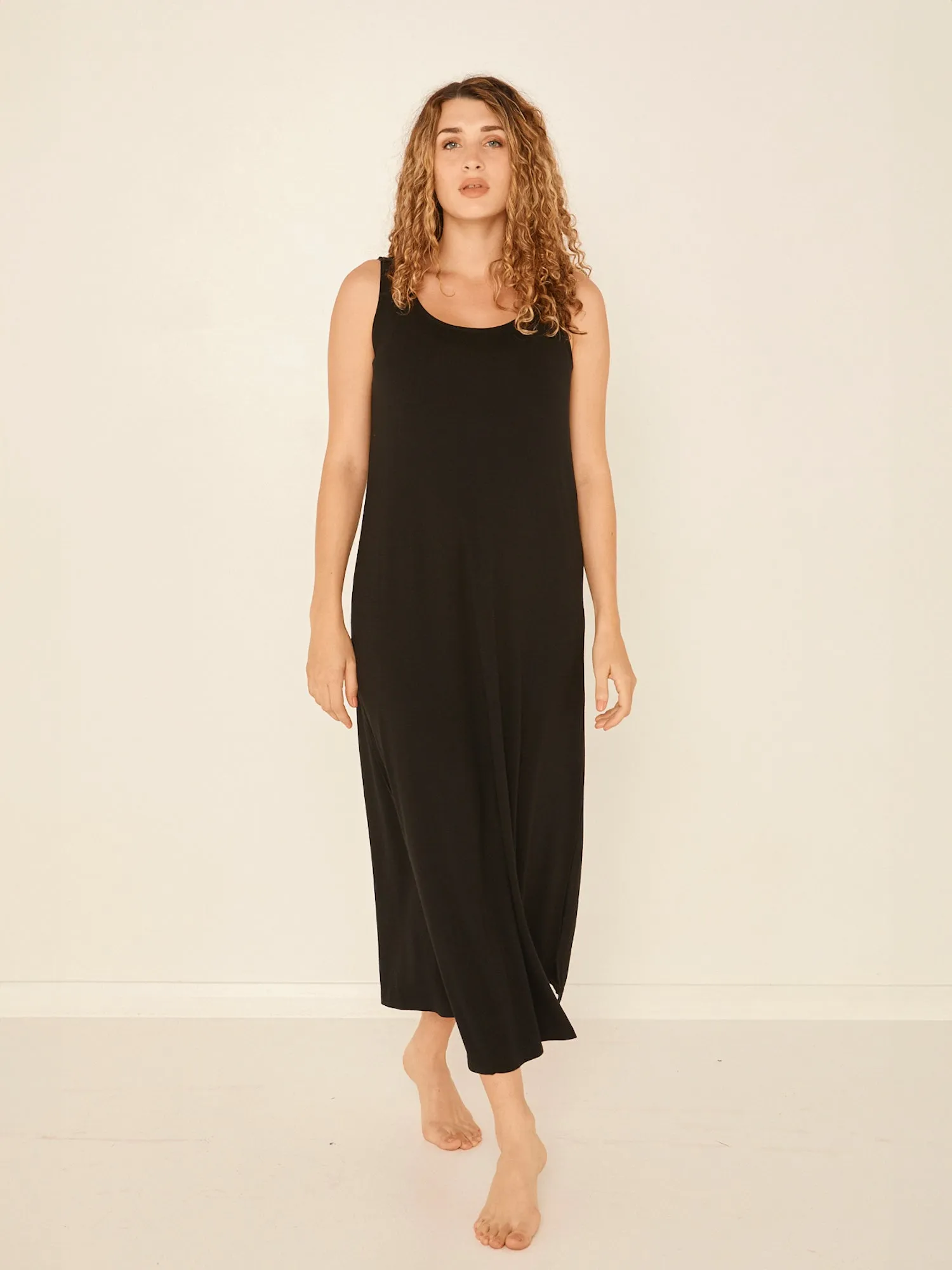 Bamboo Maxi Dress - Black