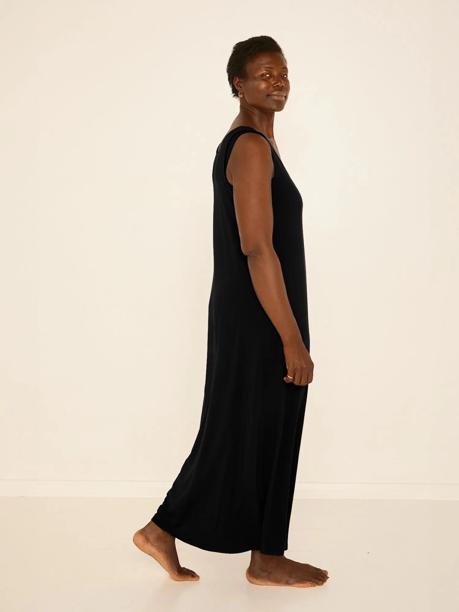 Bamboo Maxi Dress - Black