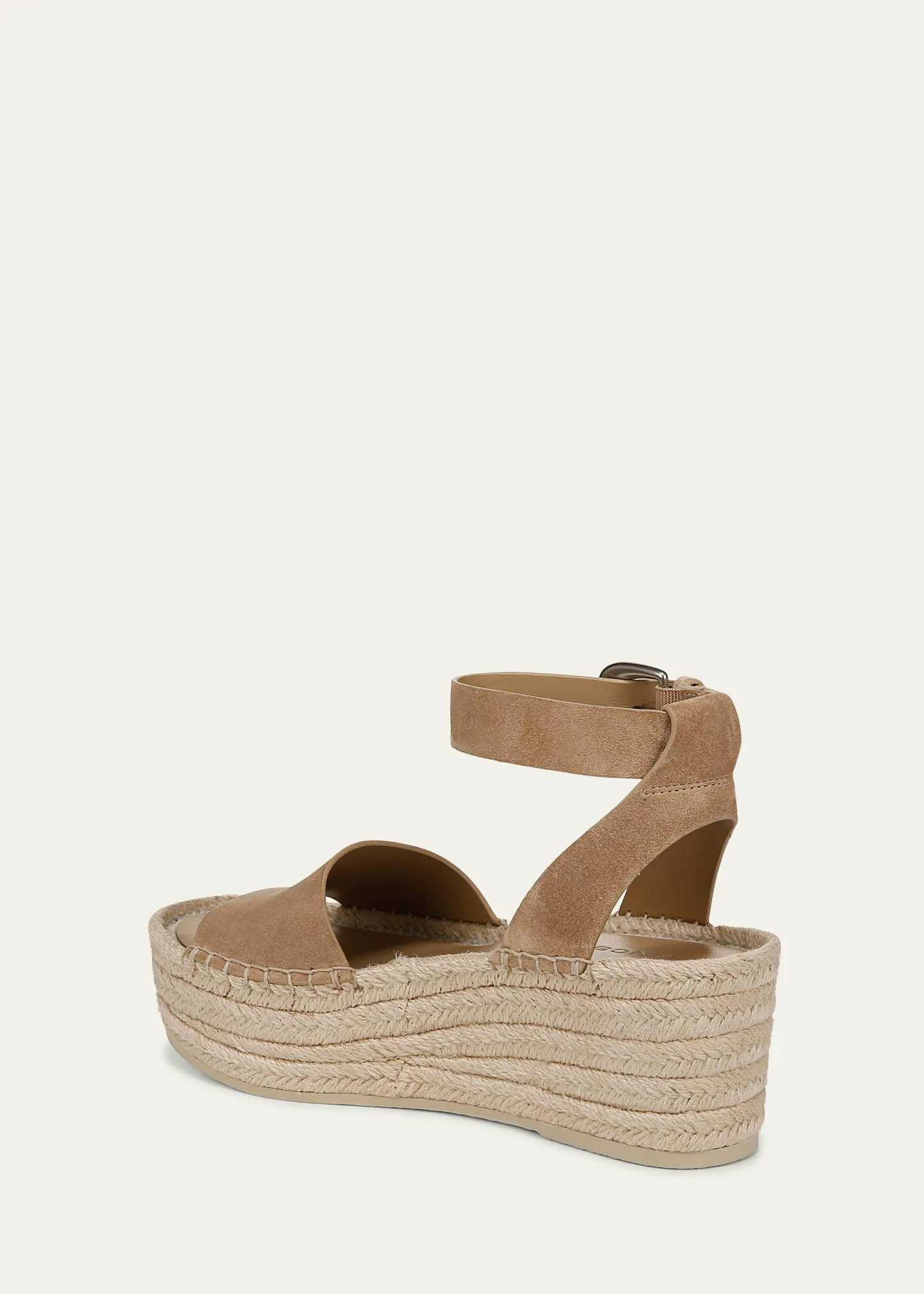Belisa Suede Platform Espadrille Sandal in Dune