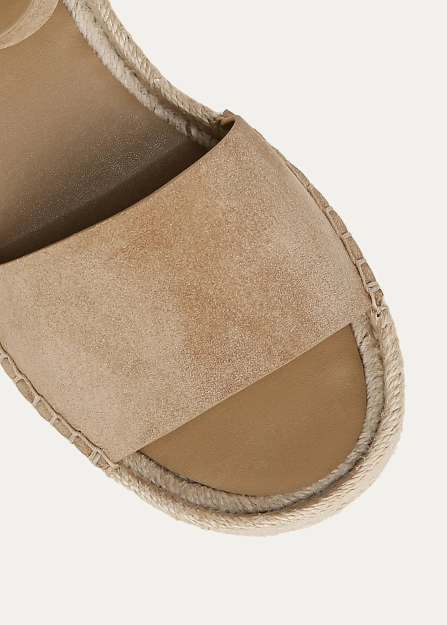 Belisa Suede Platform Espadrille Sandal in Dune