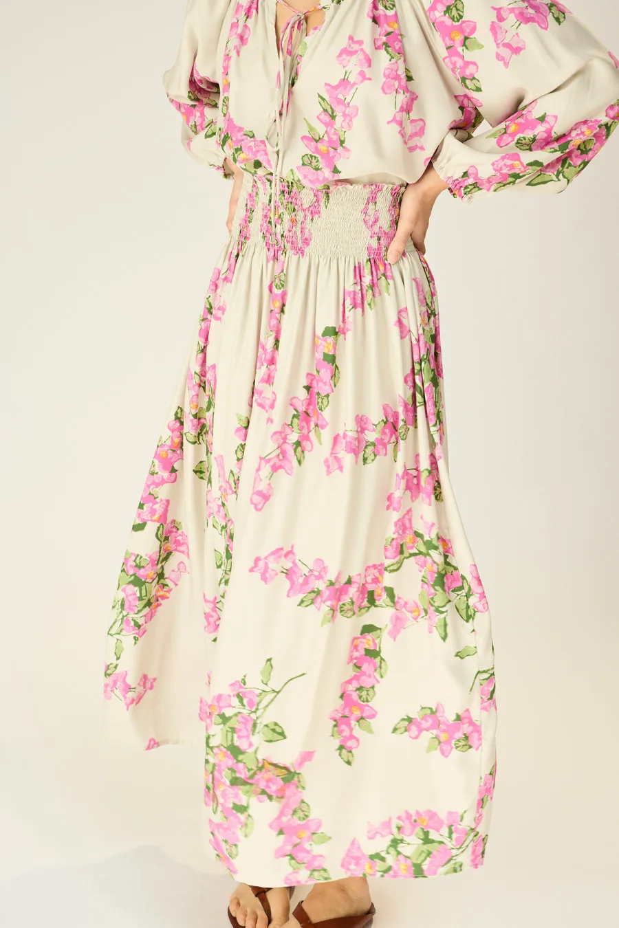 Bella Skirt - Bougainvillea Mother of Pearl