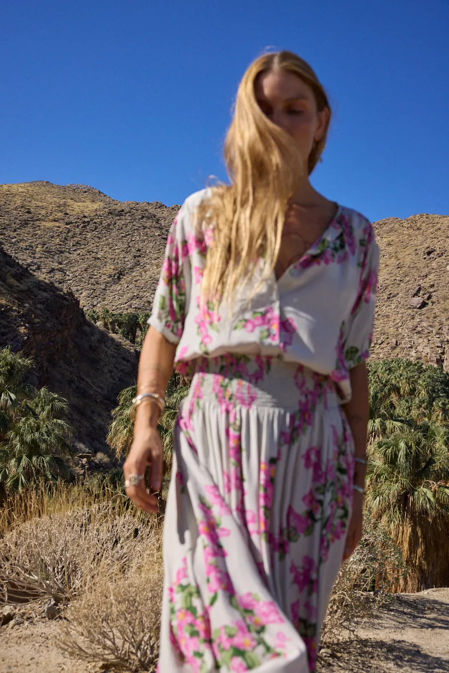 Bella Skirt - Bougainvillea Mother of Pearl