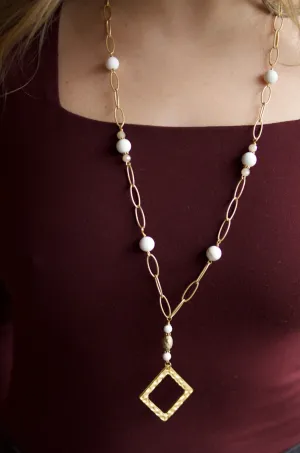 Better Half White Necklace