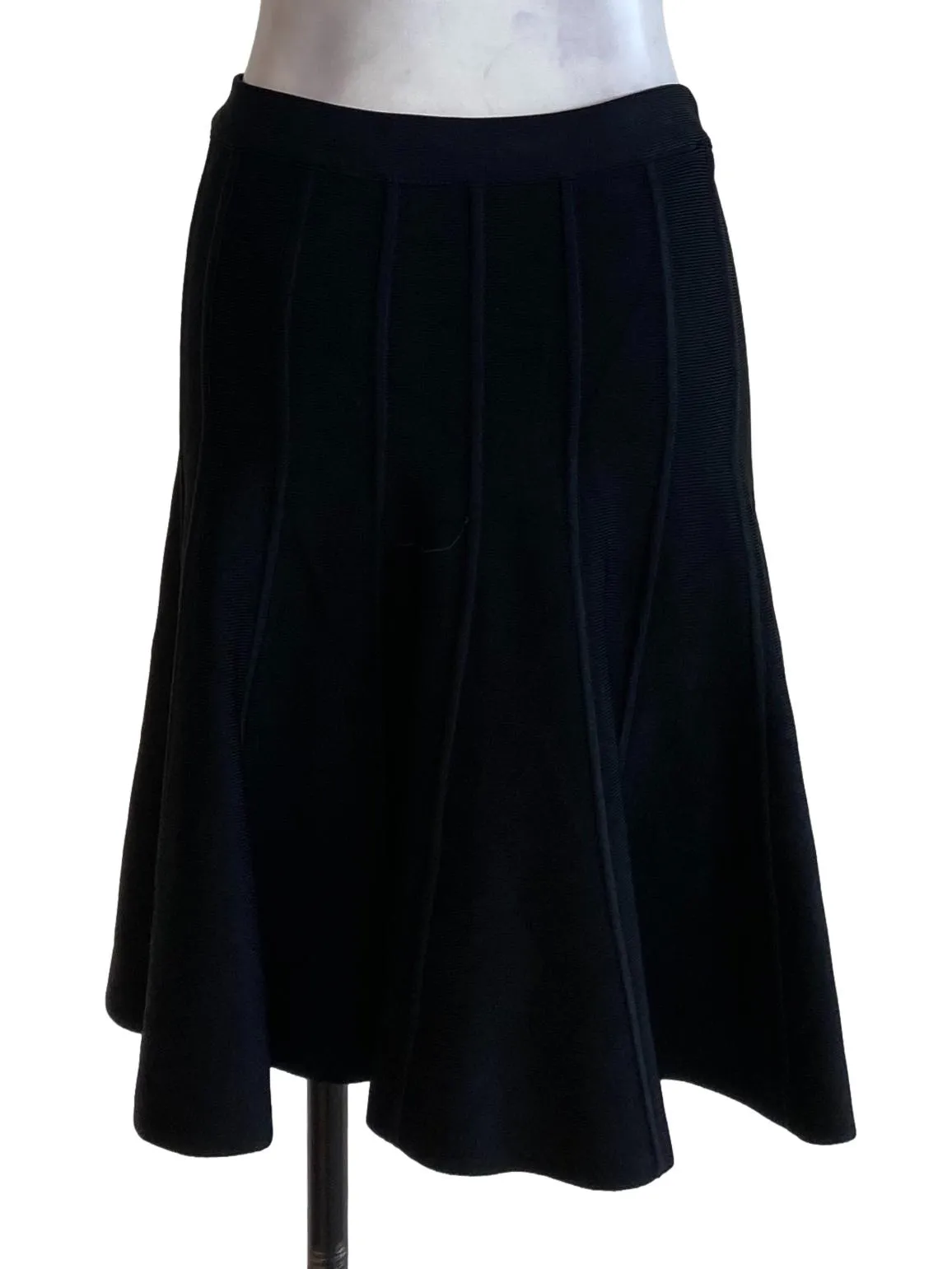 Black Knited Pleated Skirt