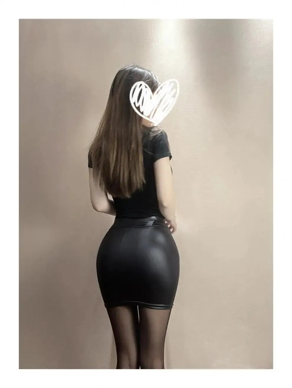 Black Slim High Waist Leather Pencil Mini Skirt