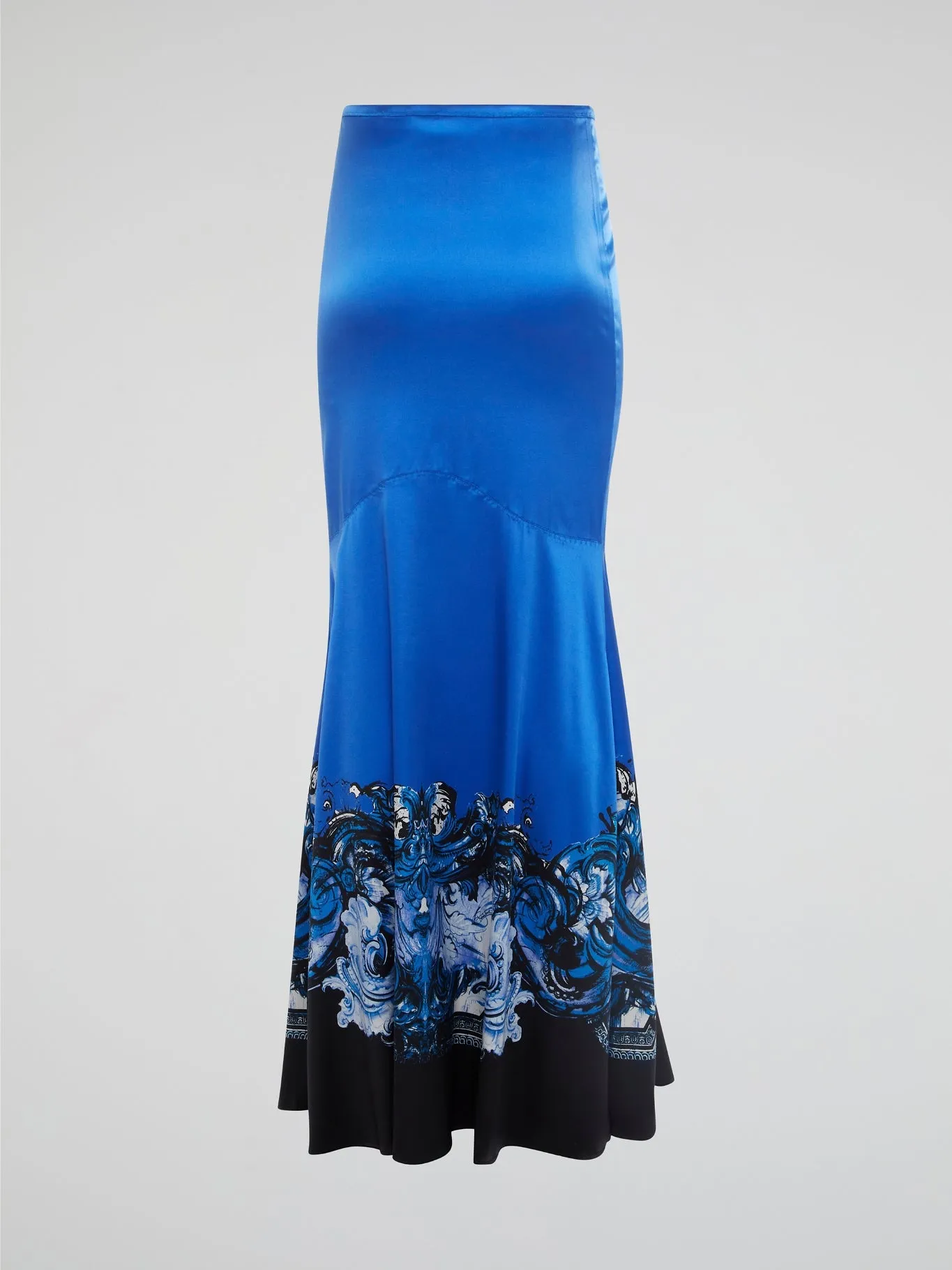 Blue Floral Mermaid Skirt