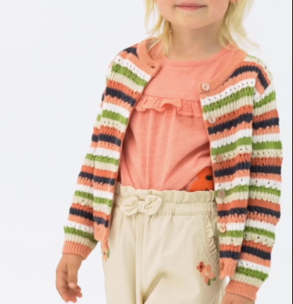 Boboli Slub Cotton Ruffle Tank Top