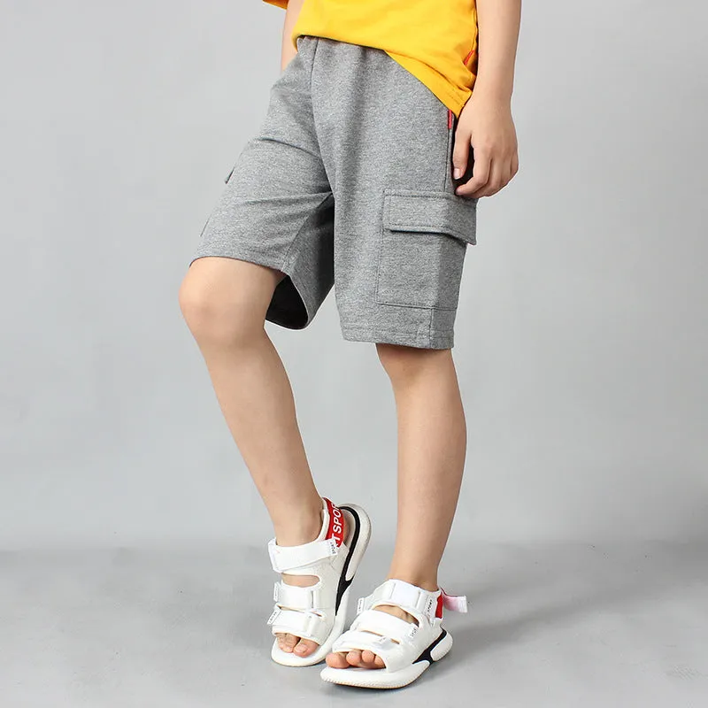Boys' Casual Cotton Shorts Overalls