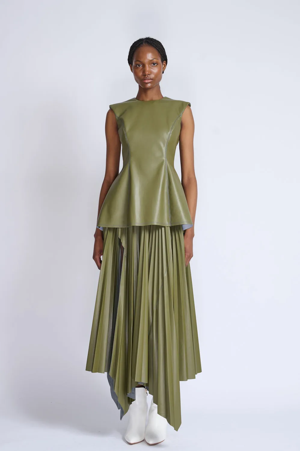 Cactus Vegan Leather Tunic Top
