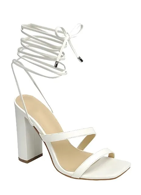 Carlie Strappy Tie Block Heel Sandals