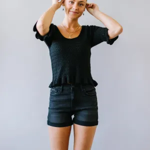 Catrina Crochet Ruffle Detail Top