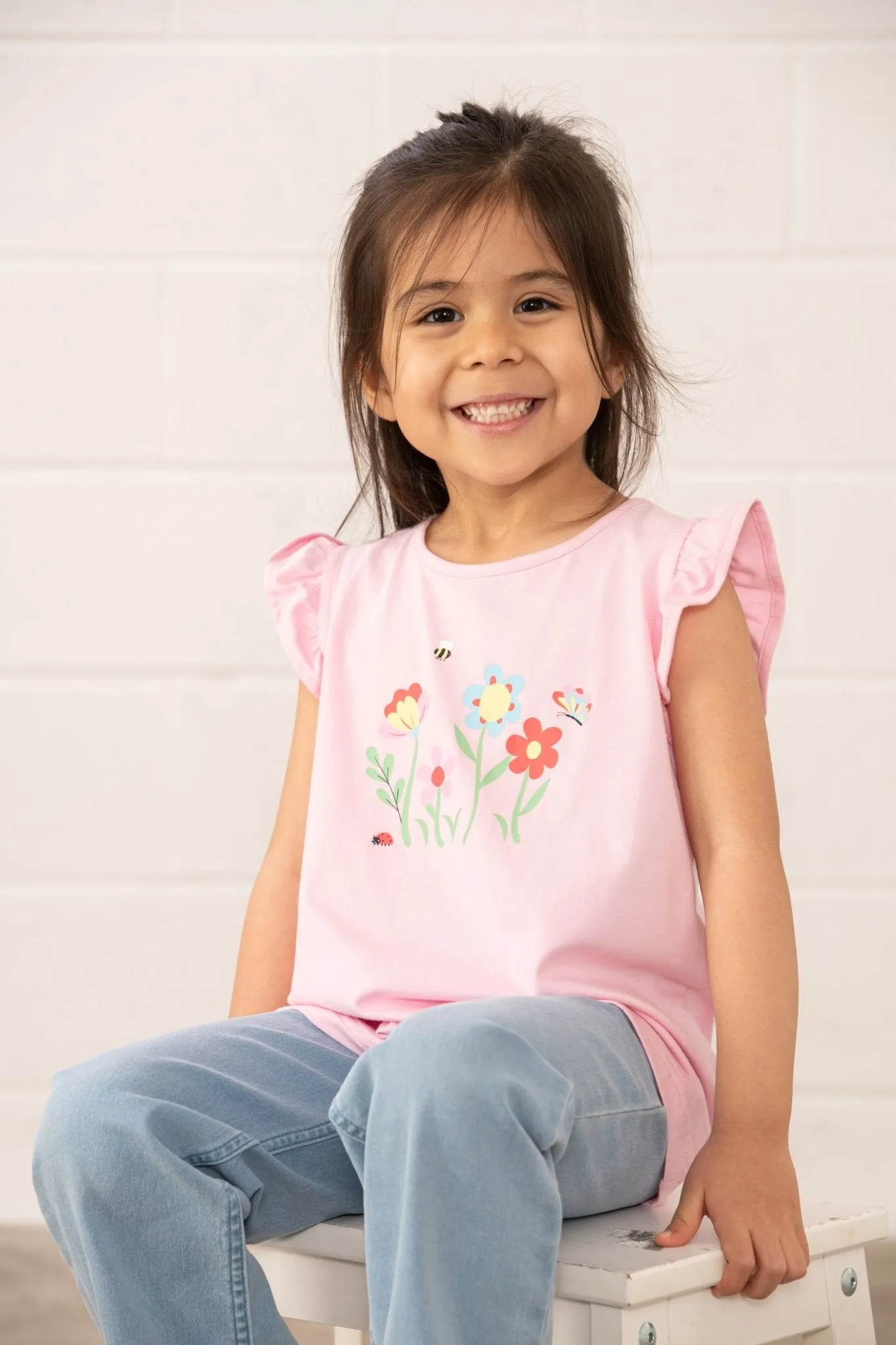 Causeway Swing Tee  - Flower and Butterfly