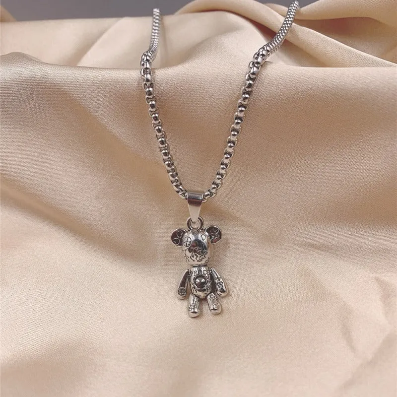 Charm Bear Pendant Necklace for Women Anniverssary Jewelry