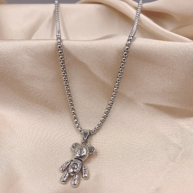 Charm Bear Pendant Necklace for Women Anniverssary Jewelry
