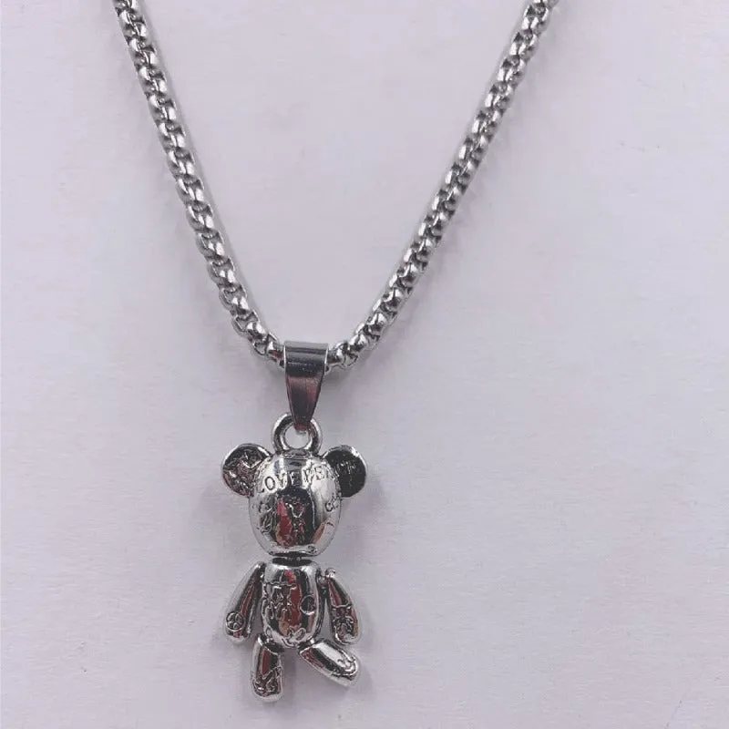 Charm Bear Pendant Necklace for Women Anniverssary Jewelry