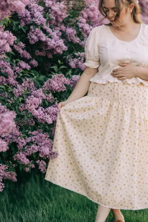 Christie Skirt - Yellow Floral