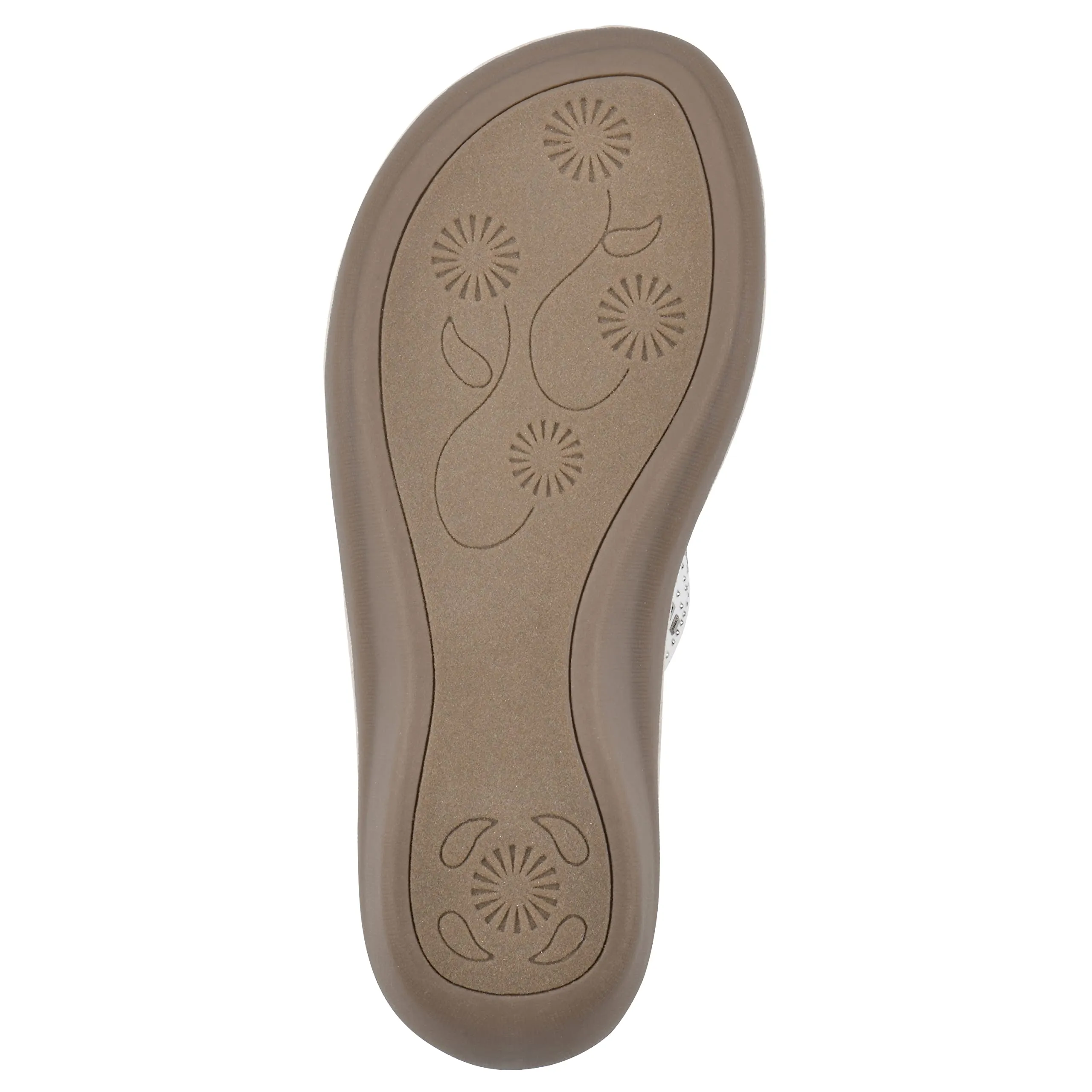 CLIFFS BY WHITE MOUNTAIN Cienna Women's Thong Sandal, White/Fabric, 8.5 M