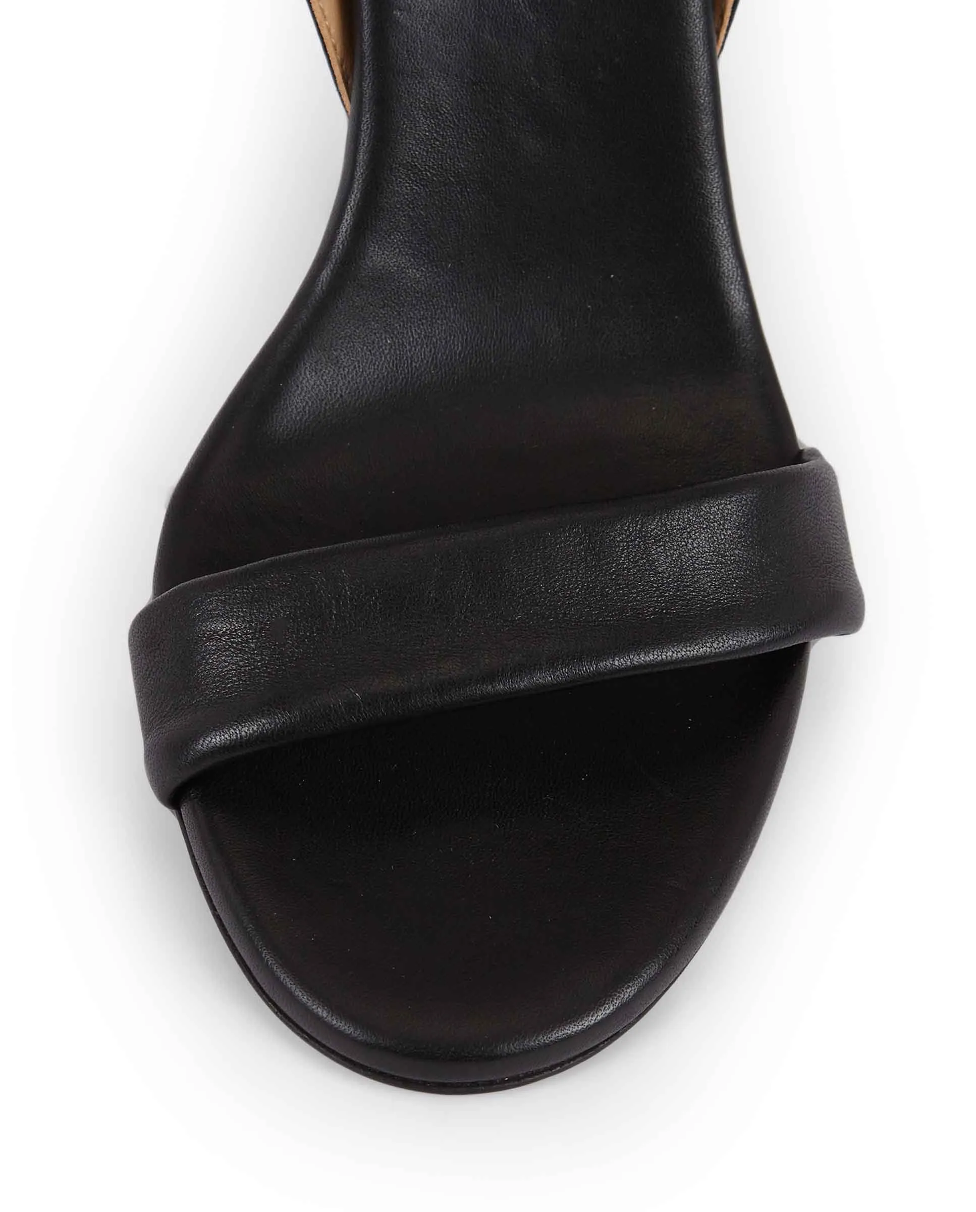 COLETTE | Black leather high heel sandal