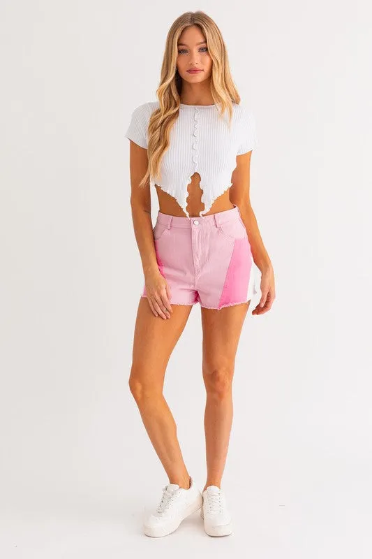 COLOR BOCKED SHORTS
