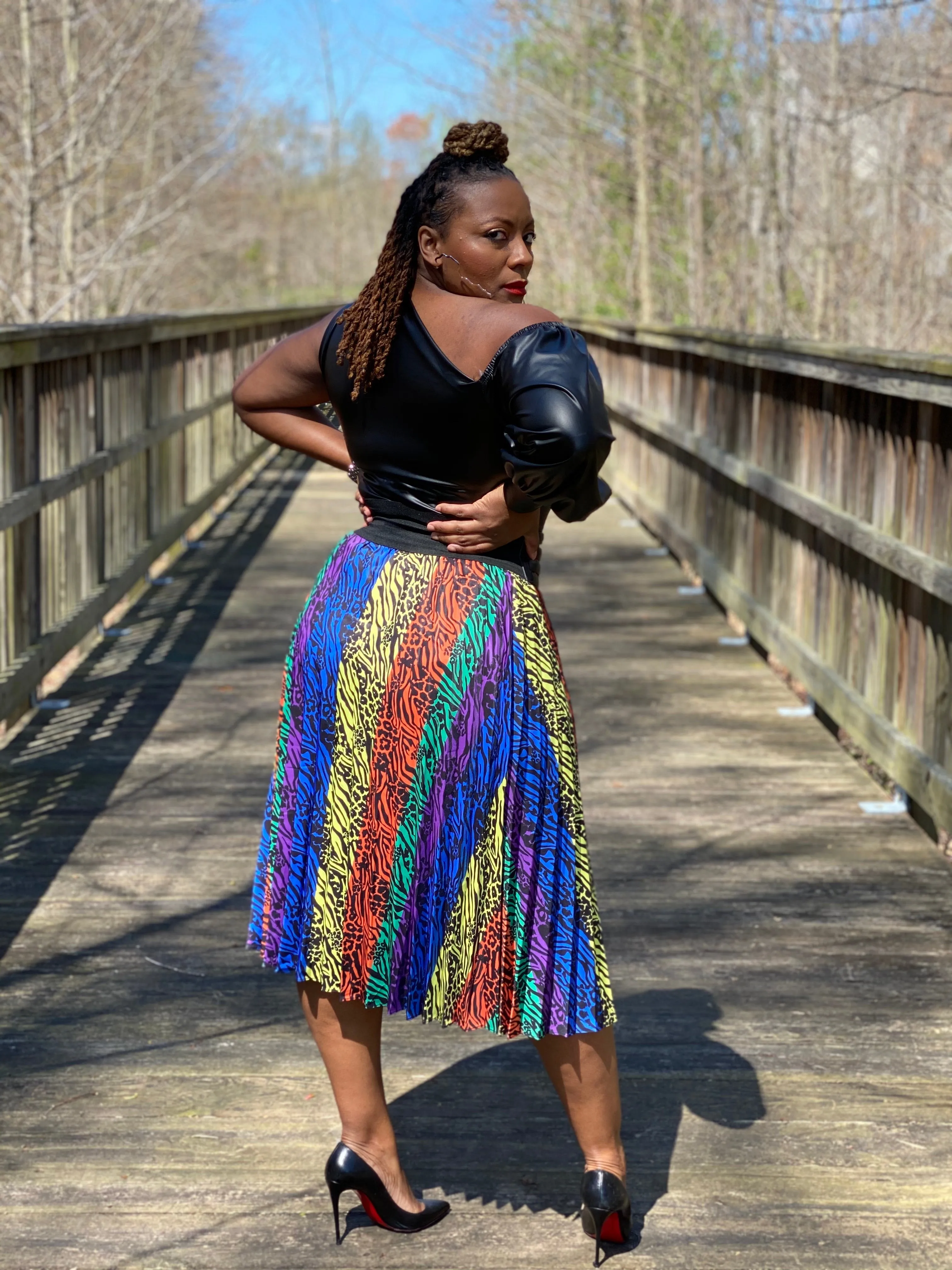 Color Me Wild Pleated Skirt