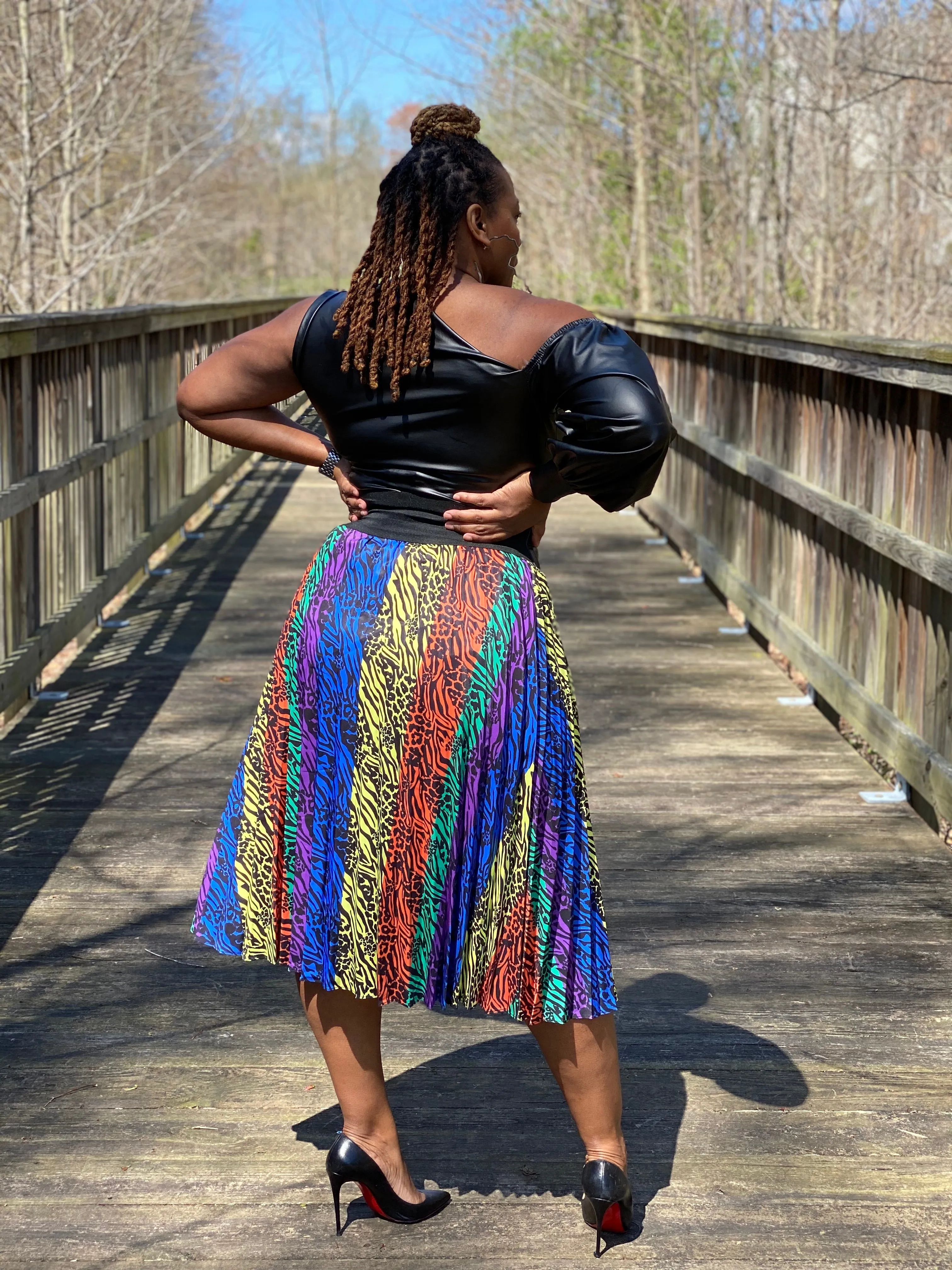 Color Me Wild Pleated Skirt