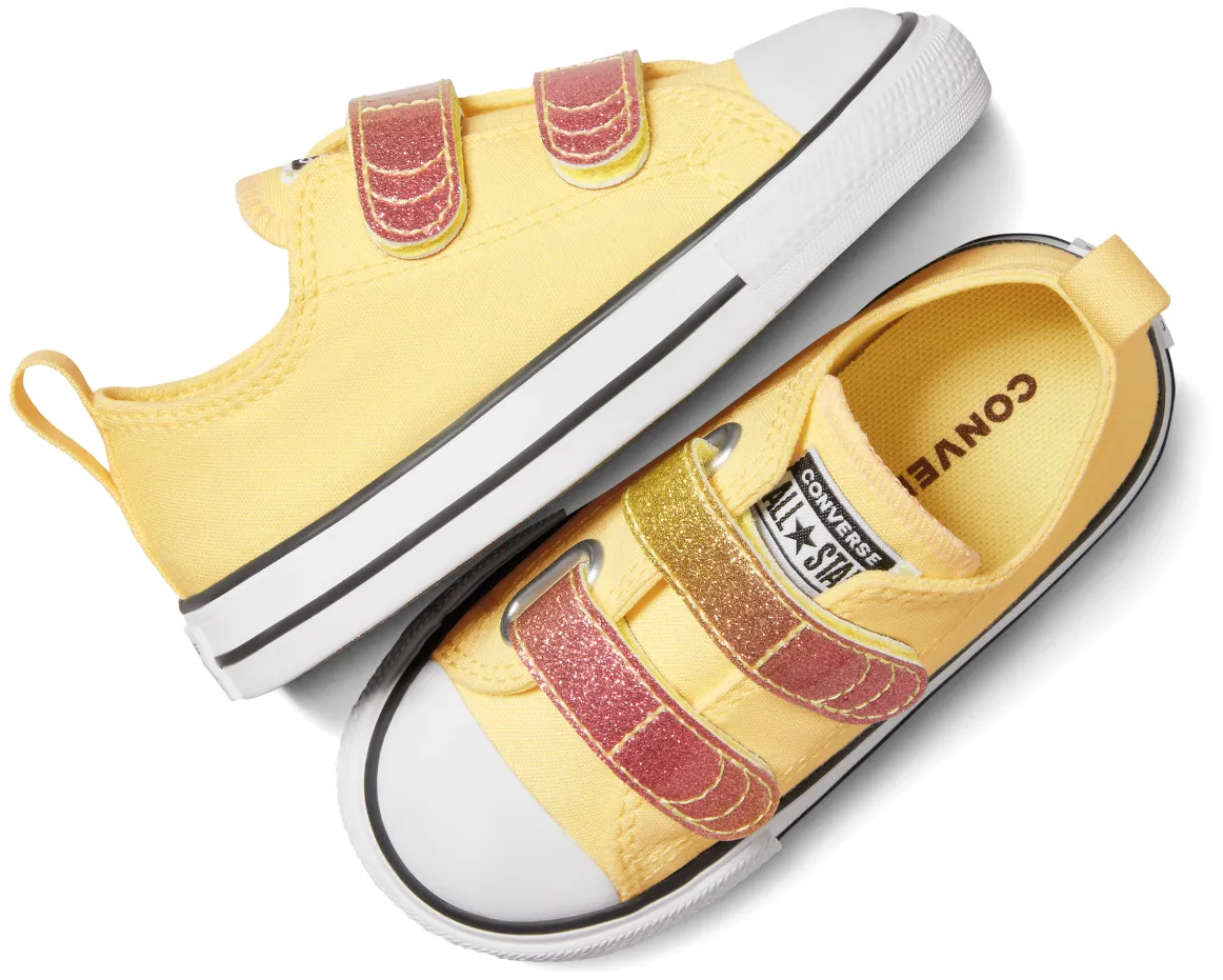Converse Toddler Chuck Taylor All Star 2V Low Top Easy-On Citrus Like Butter/Donut Glaze/White