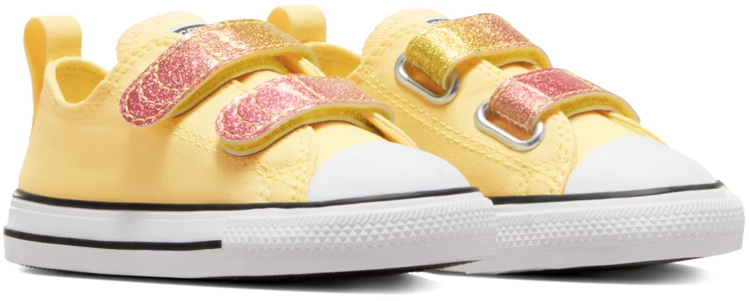Converse Toddler Chuck Taylor All Star 2V Low Top Easy-On Citrus Like Butter/Donut Glaze/White